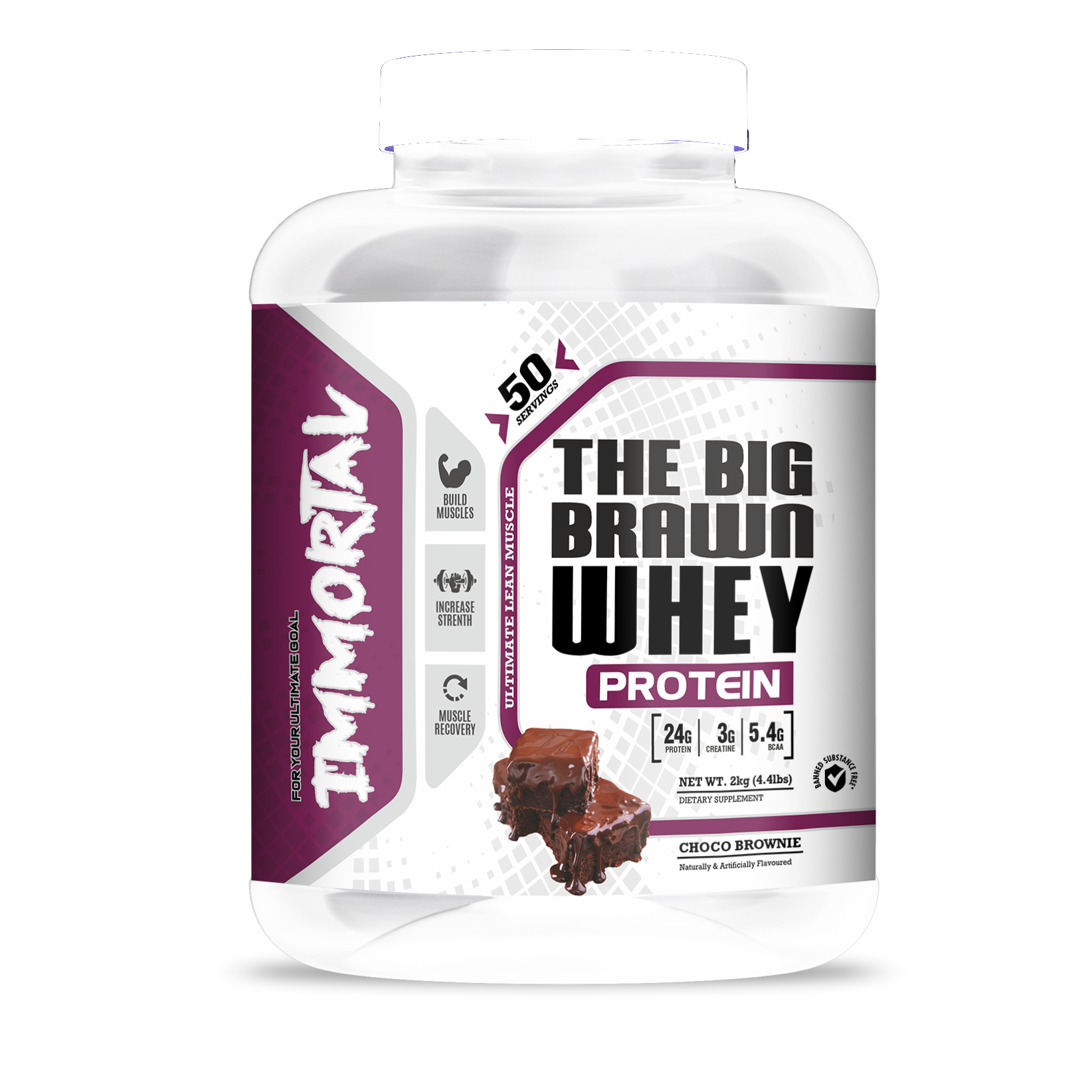 IMMORTAL BIG BRAWN WHEY 4.4 Lbs Choco Brownie