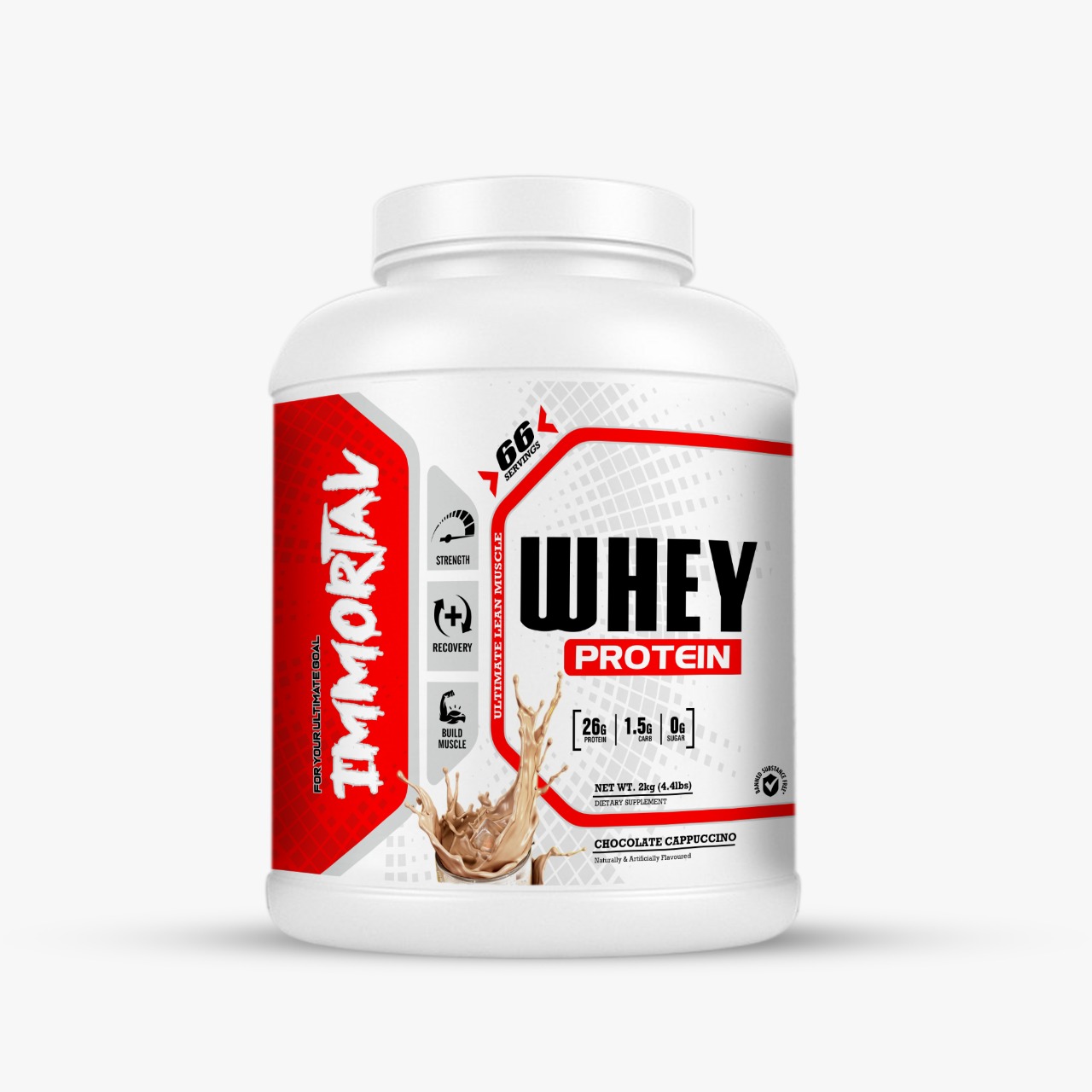 immortal Saffron NUT Whey Protein  (2 kg, Chocolate Cappucino