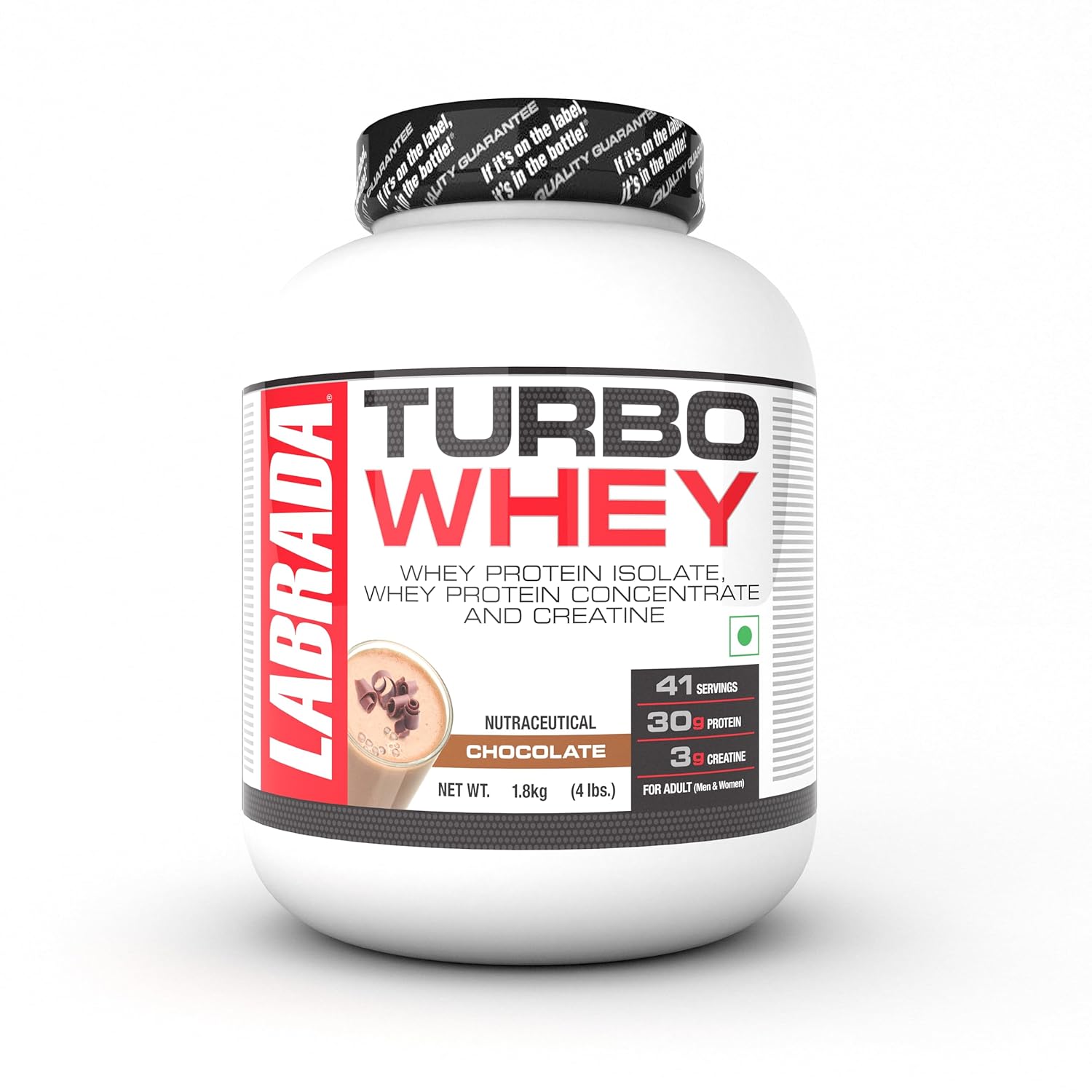 Turbo Whey Protein Powder - 30g | Protein Per Serving | 3g Creatine | BCAAs and  Glutamine for Muscle Growth | Ideal for Post-Workout Recovery | Premium Protein Blend for Athletes and Fitness Enthusiasts | Chocolate