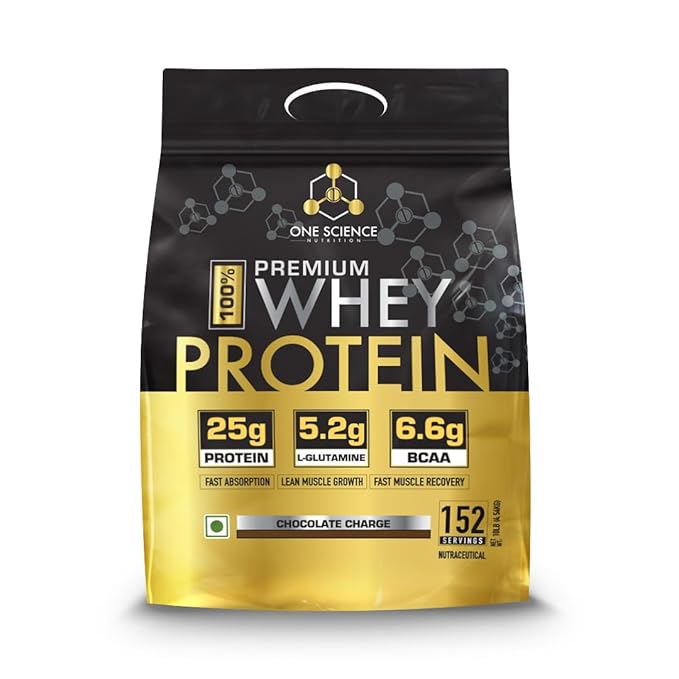 One Science Nutrition (OSN) Premium Whey Protein [Grass Fed Whey] - 25g Protein, 6.6g BCAA and 5.2 gms L-Glutamine | Refuels and Repairs Muscles (10 lbs, Chocolate Charge)