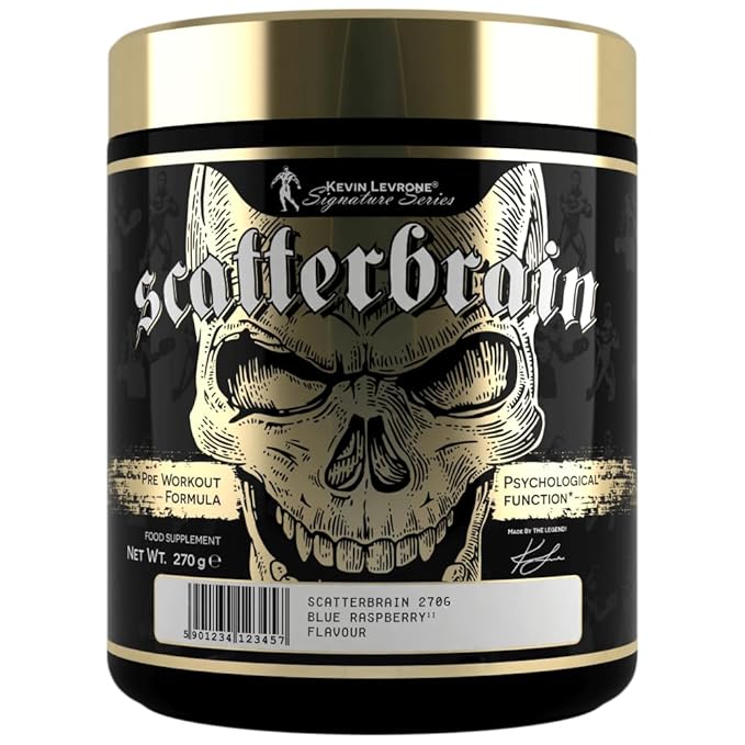 Kevin Levrone Scatterbrain Pre-Workout Supplement, Fruit Massage Flavour, 270g