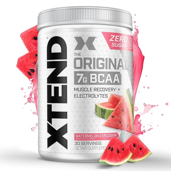 Xtend Scivation Bcaas Powder For Adults (Pre-Workout, 7G Bcaas, 0G Carbs,Sugar &amp;amp; Calories, 3.5 Leucine, 2.5G L-Glutamine, 1G Citrulline Malate) - 402Gm, 30 Servings (Watermelon)
