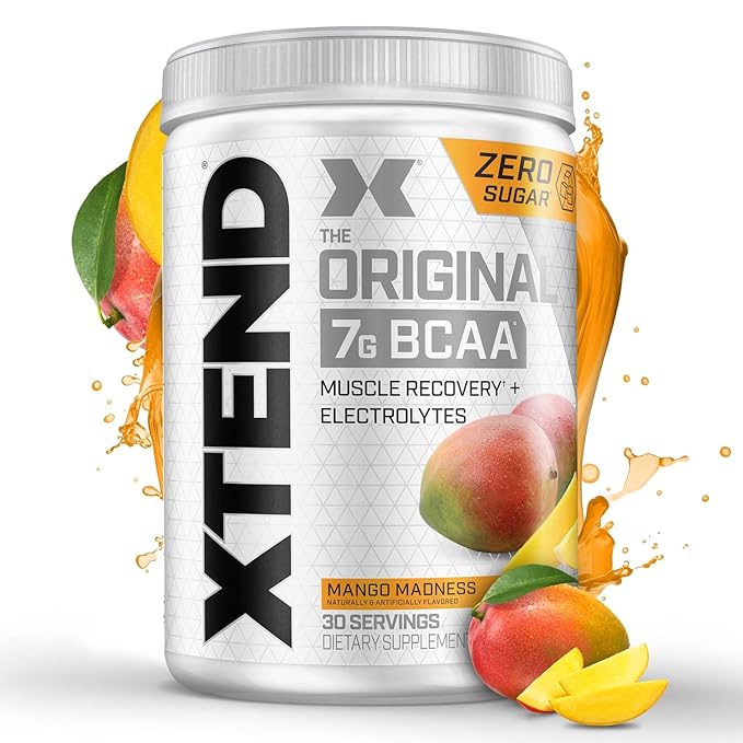 Xtend Scivation Bcaas Powder For Adults (Pre-Workout, 7G Bcaas, 0G Carbs,Sugar &amp;amp;amp;amp; Calories, 3.5 Leucine, 2.5G L-Glutamine, 1G Citrulline Malate) - 402Gm, 30 Servings Mango