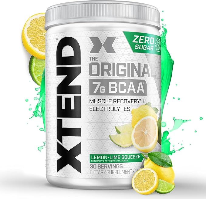 Xtend Scivation Bcaas Powder For Adults (Pre-Workout, 7G Bcaas, 0G Carbs,Sugar  &amp;amp; Calories, 3.5 Leucine, 2.5G L-Glutamine, 1G Citrulline Malate) - 402Gm, 30 Servings Lemon Lime Squeeze