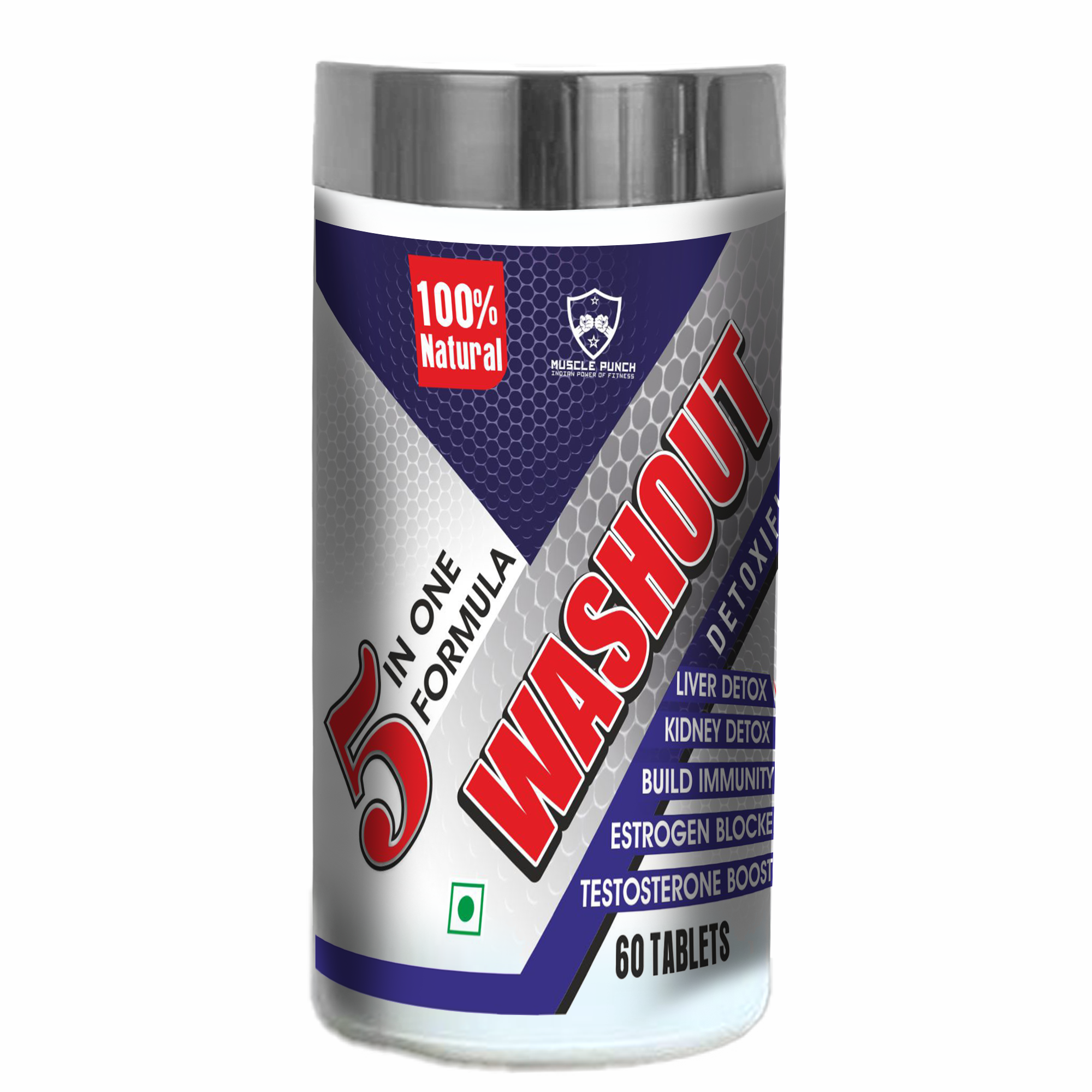 Muscle Punch | Washout 5 in one Formula | Washout Detoxifier | 100% Purest Natural 60 Tablet Pack